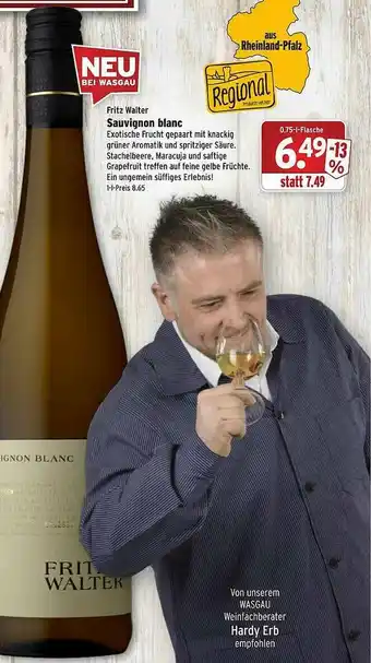 Wasgau Fritz Walter Sauvignon Blanc Angebot