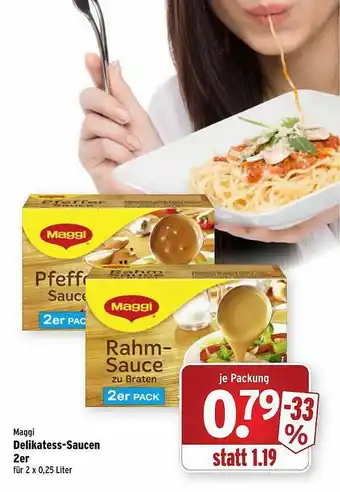 Wasgau Maggi Delikatess-saucen 2er Angebot