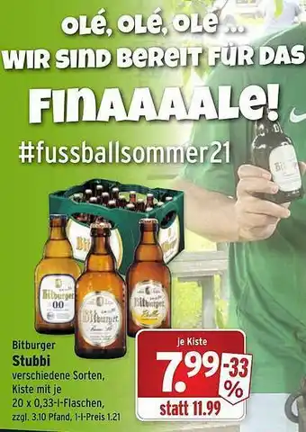 Wasgau Bitburger Stubbi Angebot