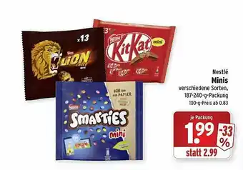 Wasgau Nestlé Minis Angebot