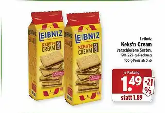 Wasgau Leibniz Keks'n Cream Angebot