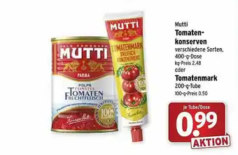 Wasgau Mutti Tomaten Konserven Oder Tomatenmark Angebot