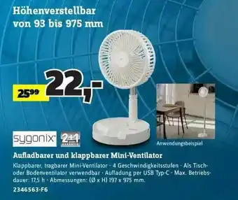 Conrad Sygonix Aufladbarer Und Klappbarer Mini-ventilator Angebot