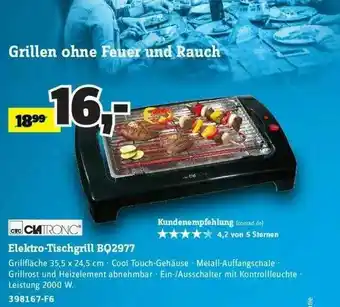 Conrad Clatronic Elektro-tischgrill Bq2977 Angebot