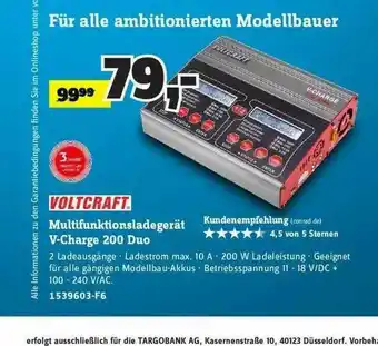 Conrad Voltcraft Multifunktionsladegerät V-charge 200 Duo Angebot