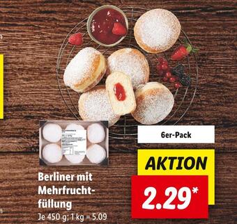 Lidl Berliner mit mehrfruchtfüllung Angebot
