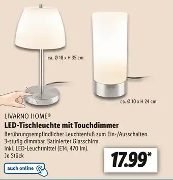 Lidl Livarno home led-tischleuchte mit touchdimmer Angebot