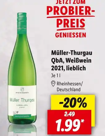 Lidl Müller-thurgau qba Angebot