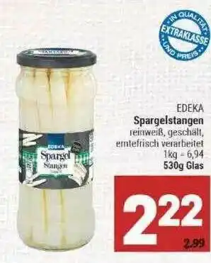 Marktkauf Edeka Spargelstangen Angebot