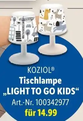 Lidl Koziol tischlampe „light to go kids“ Angebot