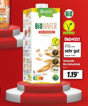 Lidl Vemondo bio haferdrink Angebot