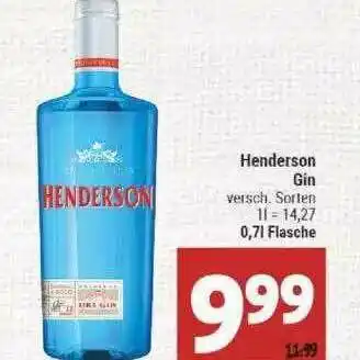 Marktkauf Henderson Gin Angebot