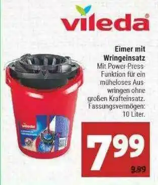 Marktkauf Vileda Eimer Mit Wringeinsatz Angebot