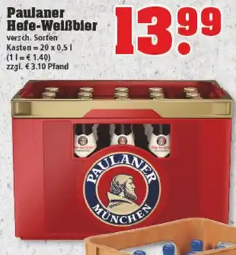 trinkgut Paulaner Hefe Weißbier 20 x 0,5 L Angebot