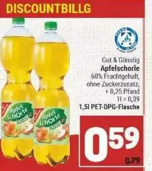 Marktkauf Gut & Gustig Apfelschorle Angebot