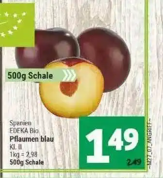 Marktkauf Edeka Bio Pflaumen Blau Angebot