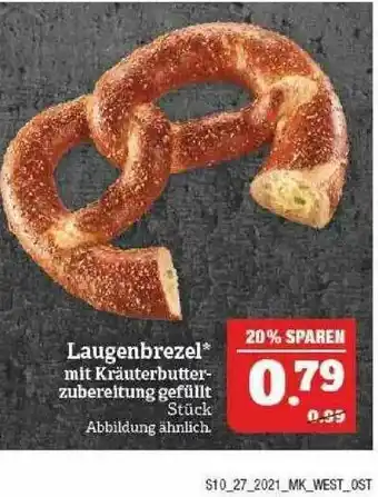 Marktkauf Laugenbrezel Mit Kräuterbutterzubereitung Gefüllt Angebot