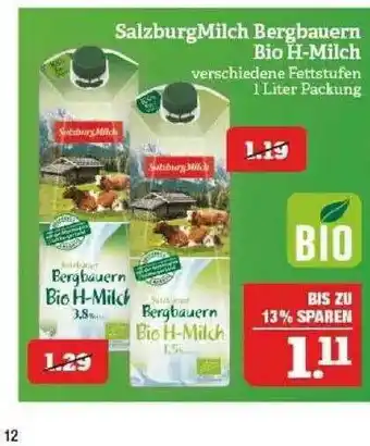 Marktkauf Salzburgmilch Bergbauern Bio H-milch Angebot