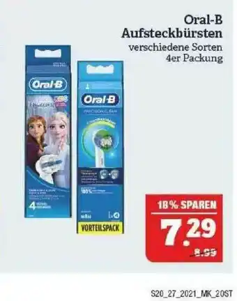 Marktkauf Oral-b Aufsteckbürsten Angebot