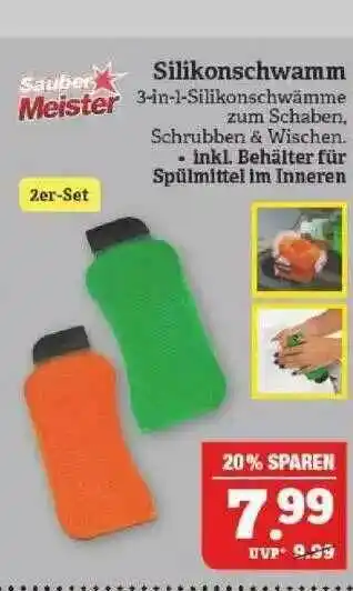 Marktkauf Sauber Meister Silikonschwamm Angebot