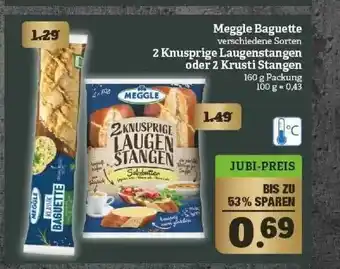 Marktkauf Meggle Baguette 2 Knusprige Laugenstangen Oder 5 Krusti Stangen Angebot