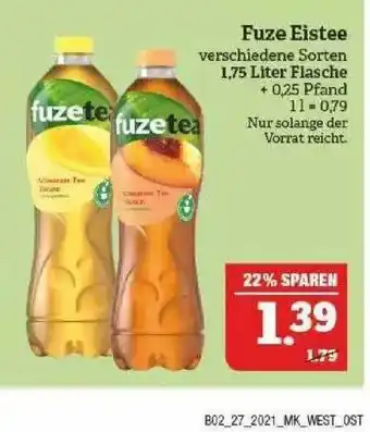 Marktkauf Fuze Eistee Angebot