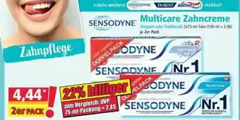 Norma Sensodyne Multicare Zahncreme Angebot