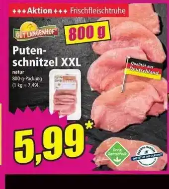 Norma Gut Langenhof Putenschnitzel XXL Angebot