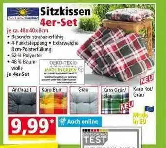 Norma Solax-sunshine Sitzkissen 4er-set Angebot