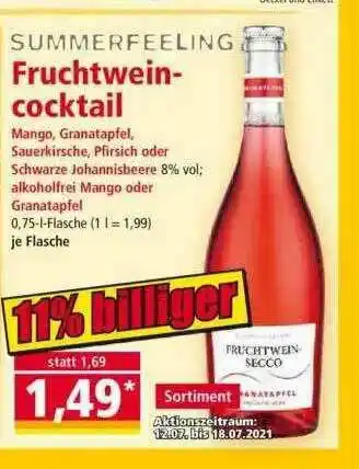 Norma Summerfeeling Fruchtwein-cocktail Angebot