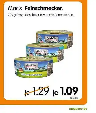 MegaZoo Mac's Feinschmecker Angebot