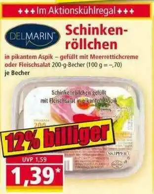 Norma Delmarin Schinkenröllchen Angebot