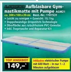 Norma24 Lamar Aufblasbare Gymnastikmatte Mit Pumpe Agm21 Angebot