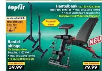 Norma24 Topfit Hantelablage Oder Hantelbank Angebot