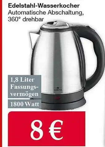 Woolworth Edelstahl-wasserkocher Angebot