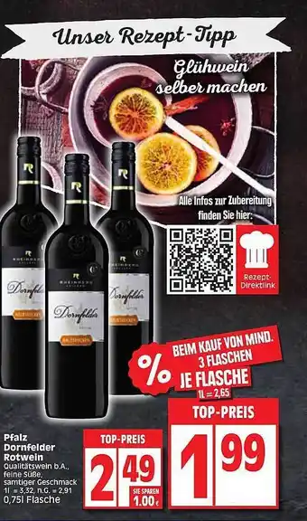 Edeka Pfalz dornfelder rotwein Angebot
