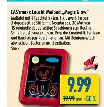 diska Easymaxx Leucht-malpad „magic Glow” Angebot