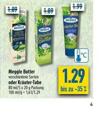 diska Meggle Butter Oder Kräuter-tube Angebot