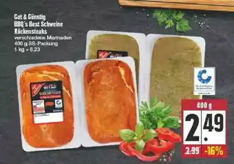 Edeka Gut & Günstig Bbq's Best Schweine Rückensteaks Angebot