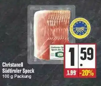 Edeka Christanell Südtiroler Speck Angebot