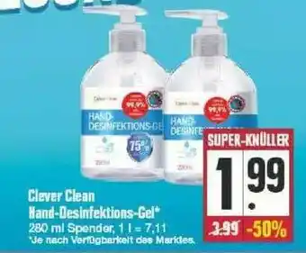 Edeka Clever Clean Hand-desinfektions Gel Angebot