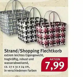 Feneberg Strand Oder Shopping Flechtkorb Angebot