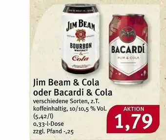 Feneberg Jim Beam & Cola Oder Bacardi & Cola Angebot