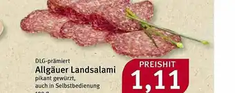 Feneberg Dlg-prämiert Allgäuer Landsalami Angebot