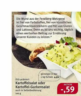 Feneberg Dlg-prämiert Kartoffelsalat Oder Kartoffel-gurkensalat Angebot