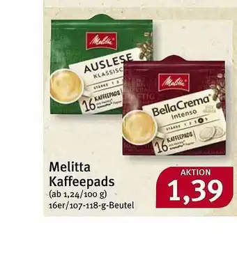 Feneberg Melitta Kaffeepads Angebot