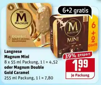 REWE Kaufpark Langnese Magnum Mini Oder Magnum Double Gold Caramel Angebot