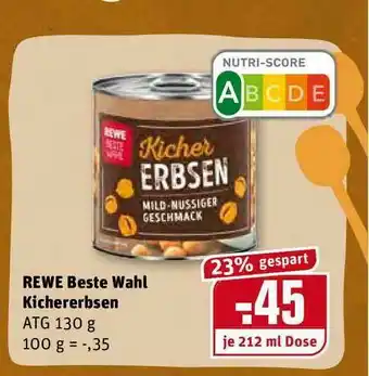 REWE Kaufpark Rewe Beste Wahl Kichererbsen Angebot