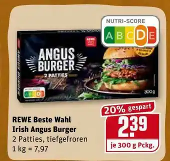 REWE Kaufpark Rewe Beste Wahl Irish Angus Burger Angebot