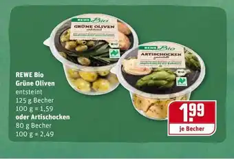 REWE Kaufpark Rewe Bio Grüne Oliven Oder Artischoken Angebot